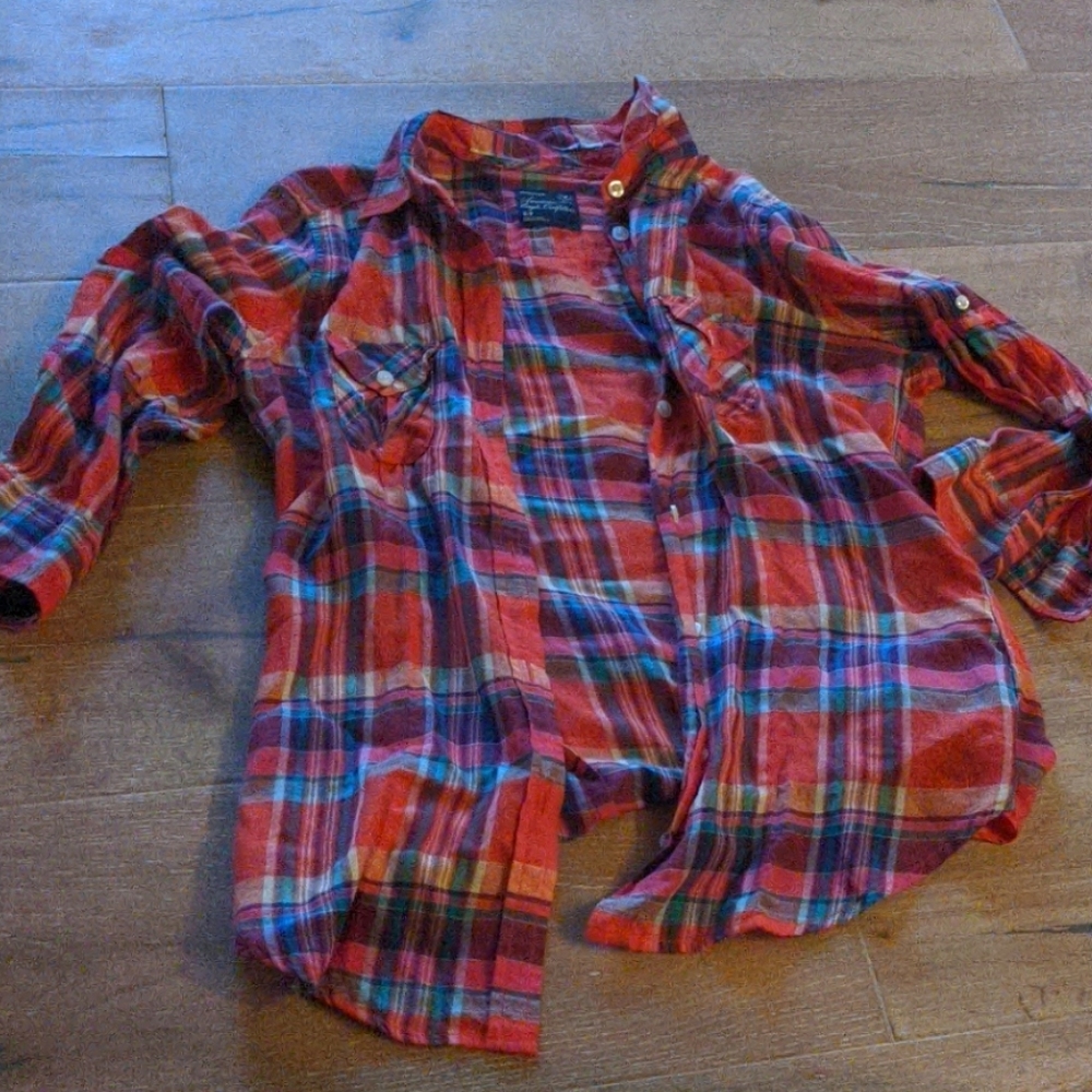 Plaid button-down by American eagle